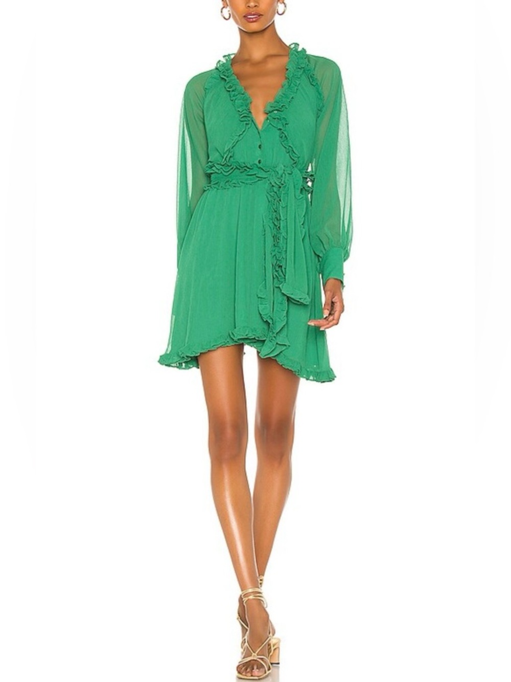 Alexis Suzette Dress In Palm Green Size Large